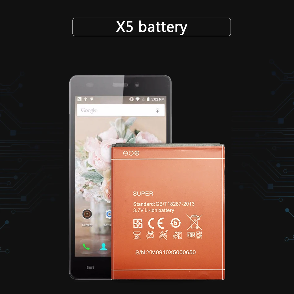 Аккумулятор для телефона BQ Aquaris X5 Plus высококачественные сменные батареи большой