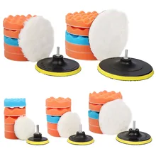

8pcs Auto Car Polishing Pad Kit For Car Polisher Drill Adapter M10 M14 Power Tools Accessories 3/4/5/6/7 Inch Buffer Pad Set