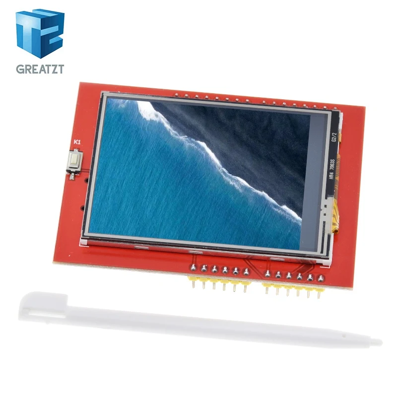 ЖК-модуль TFT 2 4 дюймовый ЖК-экран для платы Arduino UNO R3 и поддержка mega 2560 с сенсорной