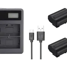 EN-EL15 аккумулятор ENEL15 EL15 2499 мАч+ зарядное устройство USB для Nikon D500, D600, D610, D750, D7000, D7100, D7200, D800, D850, D810, D810A, 1 V1, Z6