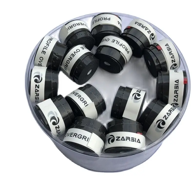 60 Pcs Black Color Viscous Tennis Overgrips,perforated Tennis Racket