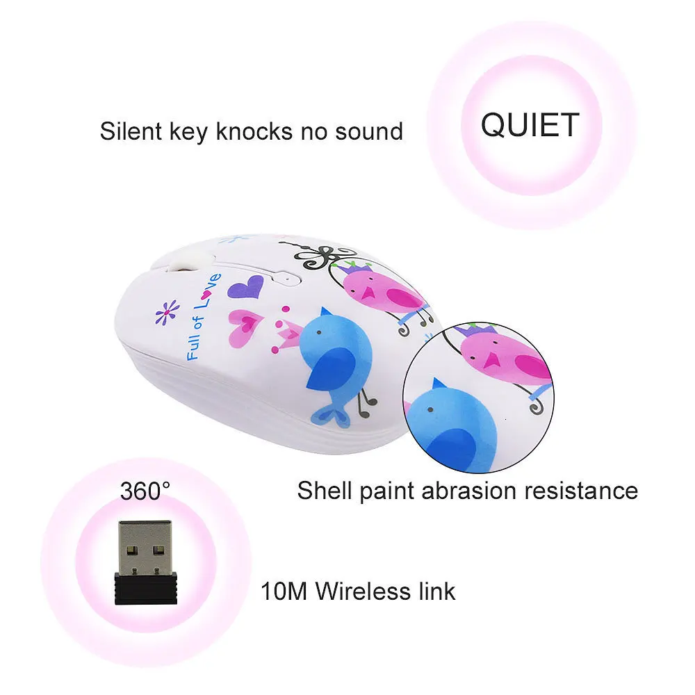 Creative Wireless Mouse Cute Computer Mouse