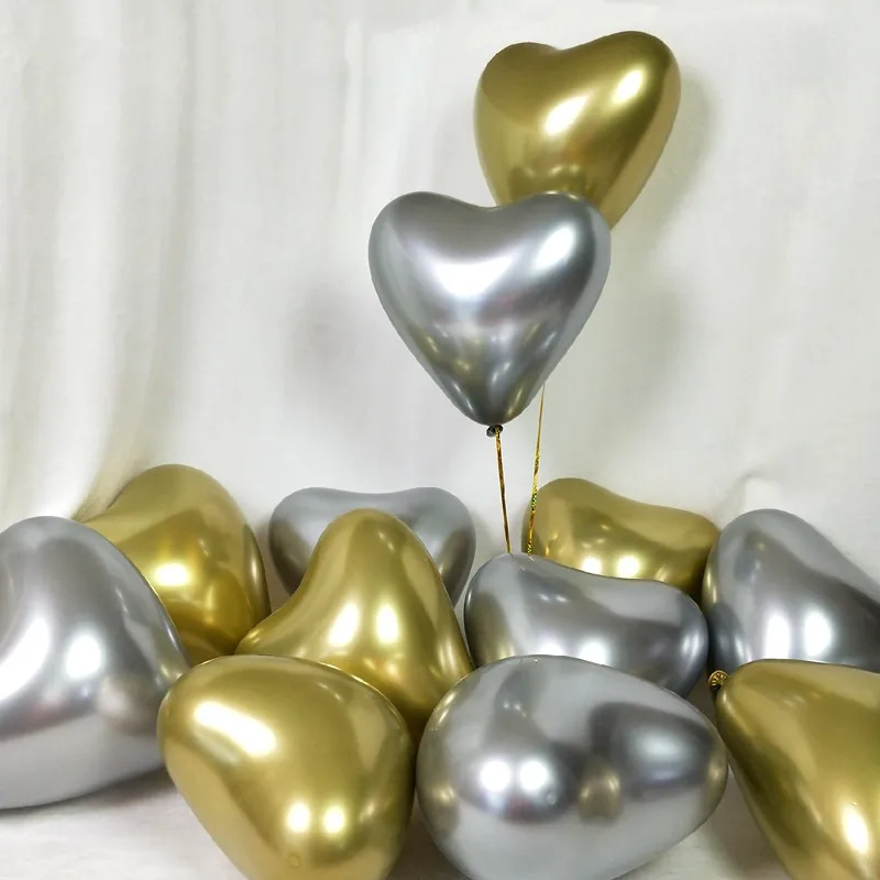 

5pcs silver gold Metallic Latex Balloons Pearly Metal balloon Gold Colors Globos Wedding Birthday Party Supplies Balloon@6