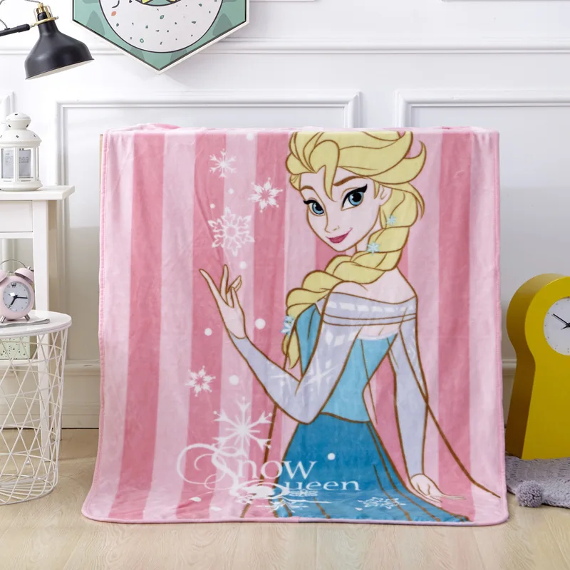 Disney Frozen Elsa Mickey mouse TUSM/детское одеяло из кораллового флиса с рисунком для маленьких девочек, легкое одеяло 100 см x 140 см - Цвет: Princess 1