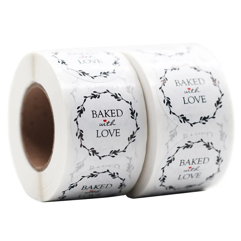 50-500pcs Round White Paper Label Sticker Thank You Sticker Scrapbook 1 Inch Wedding Envelope Seal Handmade Stationery Sticker