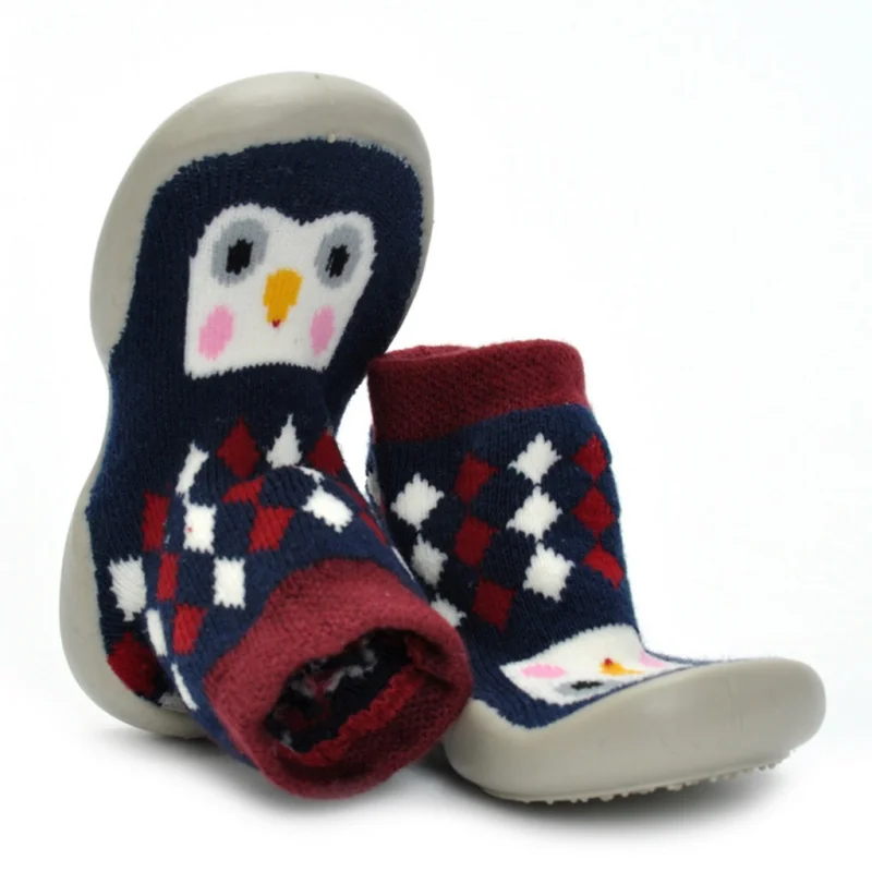 

Baby Socks With Rubber Soles With Penguin Cloud Patterns Anti Slip Soft Sole Sock Autumn Winter Toddler Floor Socks Shoes 6-18M1