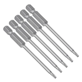 

uxcell 5 Pcs T8 Magnetic Torx Screwdriver Bits, 1/4 Inch Hex Shank 3-inch Length S2 Security Tamper Proof Screw Driver Kit Tools