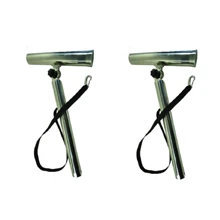 

2 Pcs Adjustable Polished Stainless Steel Outrigger Stylish Rod Holder
