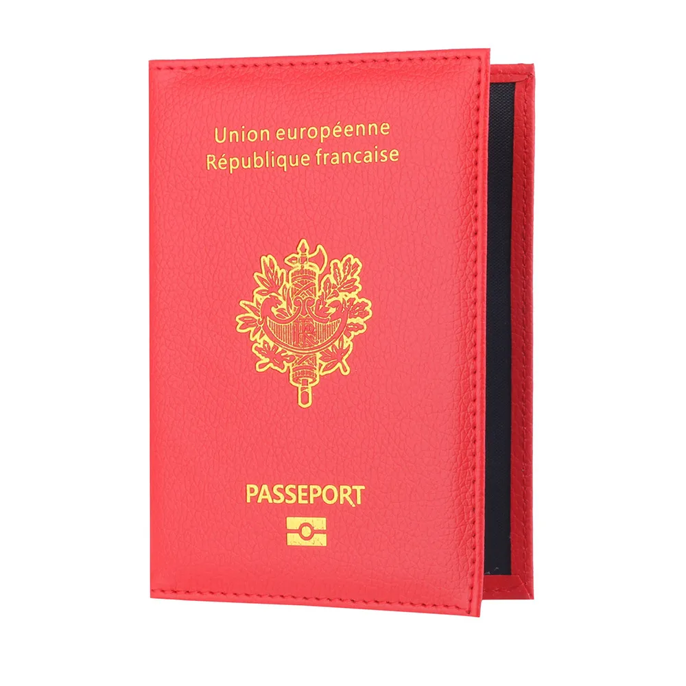 RD Модный чехол для паспорта из искусственной кожи, защитный кошелек, унисекс, для путешествий, Обложка для паспорта, ID, кредитная карта, бизнес-держатель для карт#1218 - Цвет: RD