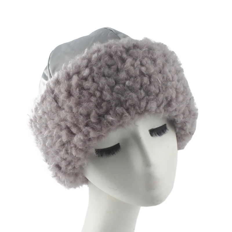 

Faux Fur Knitted Hats For Women Men Skullcap Bonnet Winter Vintage Brimless Beanie Hat Fleece Inside Warm Skullies Beanies