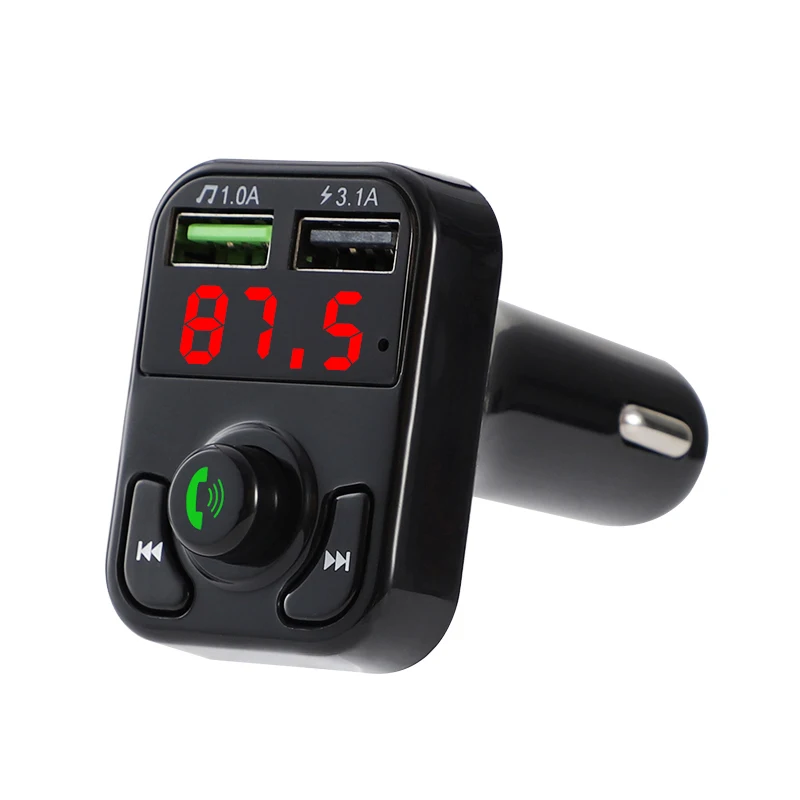 Kit de transmisor FM con Bluetooth 5,0, receptor de Audio manos libres para coche, reproductor MP3 automático, Cargador rápido USB Dual, accesorios para coche