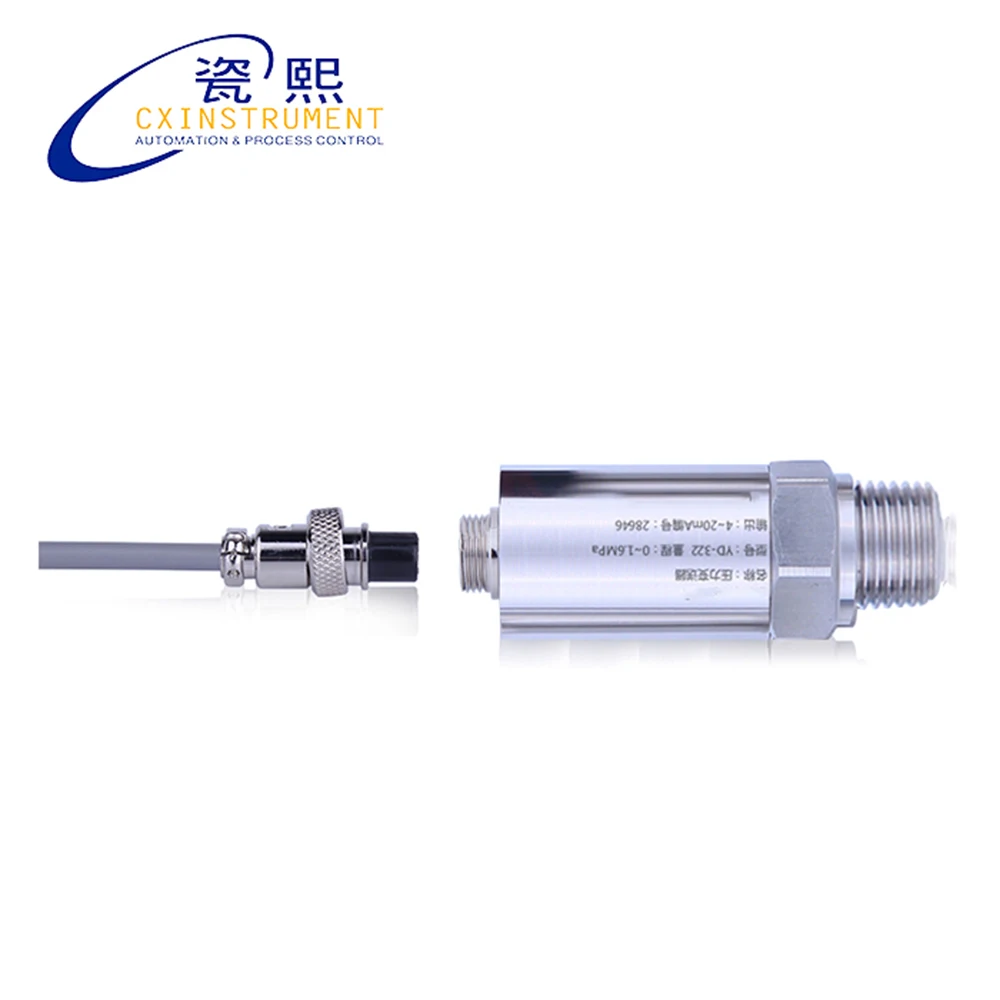 Fuel Pressure Transducer With -0.1...0~100Mpa Range straight Line Connector Diffusion of silicon Core Liquid Pressure Transducer