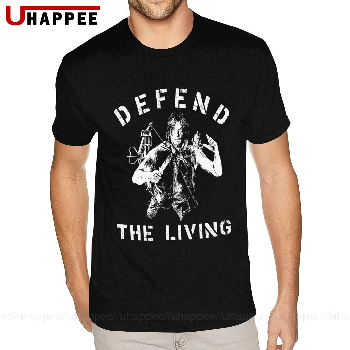Мужские футболки больших размеров Daryl The Walking Dead мягкие хлопковые с круглым