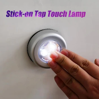 

LED Wireless Night Light Stick on Tap Touch Lamp Light Wall Lamp Cordless Touch Light for Cabinets Counters Light