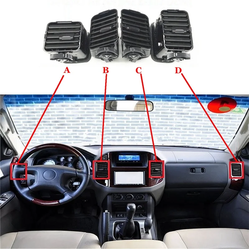 Painel do carro ac ar condicionado saída