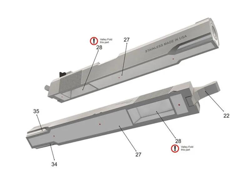 1: 1 Colt M1911 собранная 3D бумажная модель ручной DIY Бумажная пистолет военный