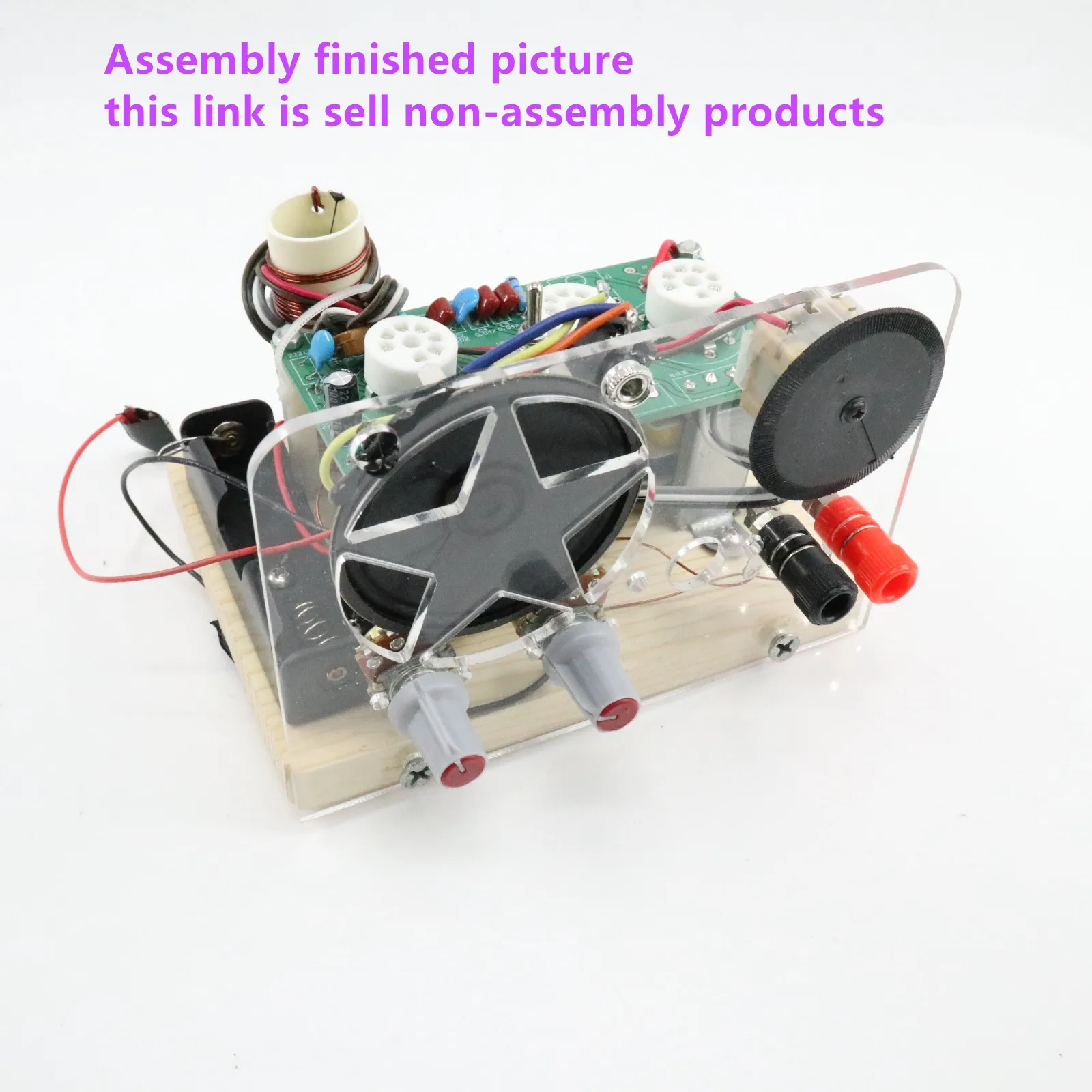 1PCS/LOT Regenerative DC three lamp tube shortwave radio kit CW SSB receiver battery-powered shortwave