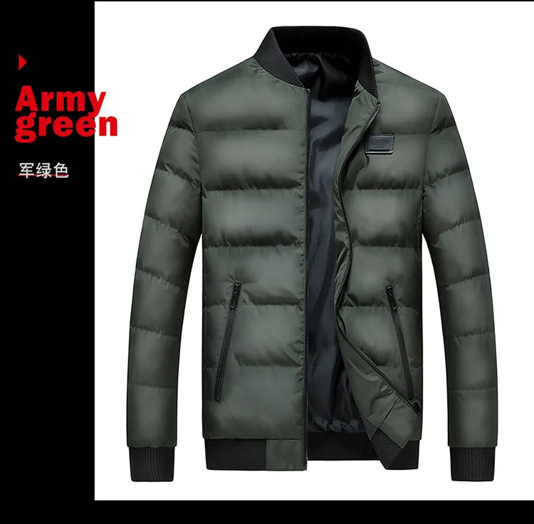 Winter New Style Men's Korean-style Slim Fit Hundred Towers Baseball Collar Cotton-padded Clothes Youth Fashion Casual Card