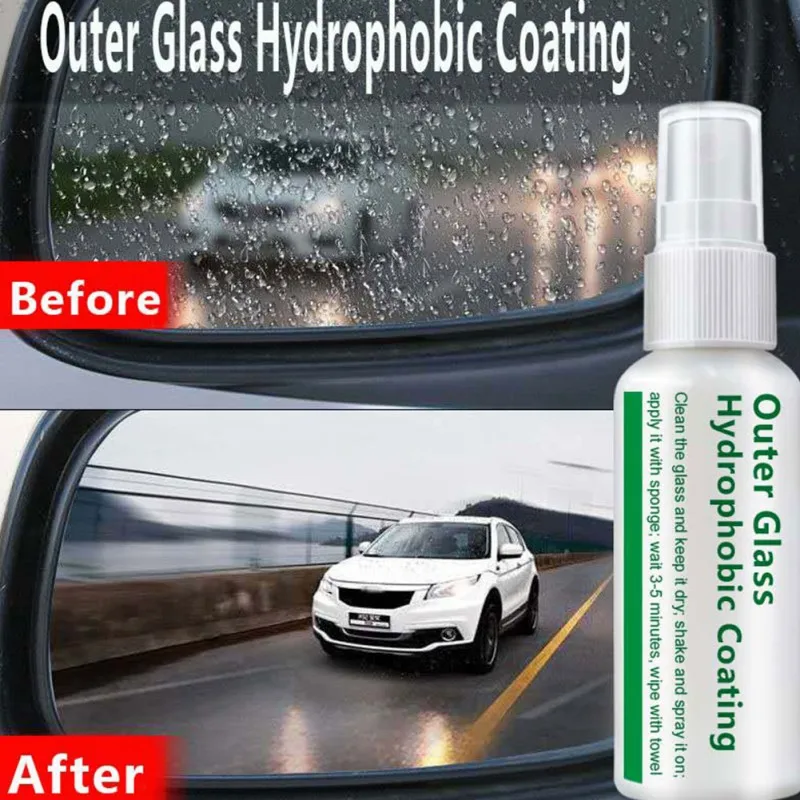 Водонепроницаемый непромокаемый Анти-туман агент стекло гидрофобное Нано покрытие спрей для лобового стекла автомобиля ванная комната стекло