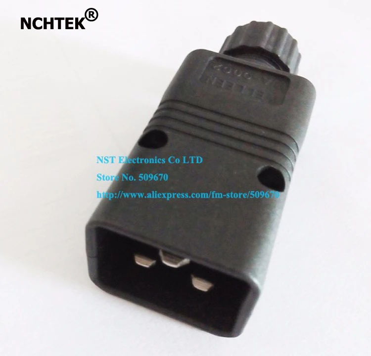 NCHTEK высокое качество IEC 320 C20 16A/250В PDU UPS разъем Rewirable разъем/Бесплатная доставка/2 шт