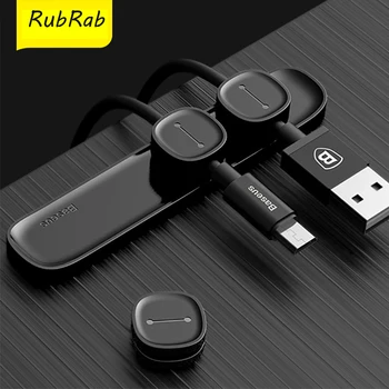 

Cable Organizer Magnetic Cable Management USB Cables Holder Silicione Flexible Desktop Clips for Mouse Wire Organizer