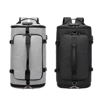 

LJL-USB Anti-Theft Gym Backpack Bags Fitness Gymtas Bag for Men Training Sports Tas Travel Sac de Sport Outdoor Laptop Sack