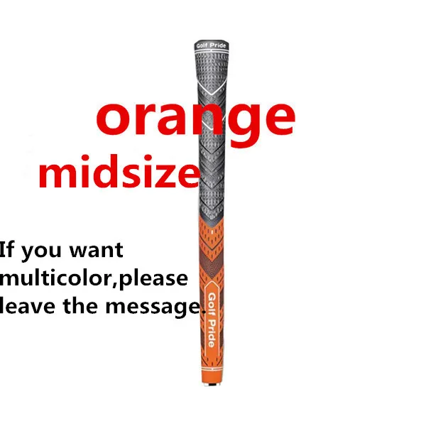 orange midsize Новинка, цветные, распродажа, ручки для гольфа Mcc plus, 4 ручки, 3 цвета, мульти соединение, стандартный и средний размер, 13/Лот, клюшки для гольфа, тур - Цвет: orange midsize
