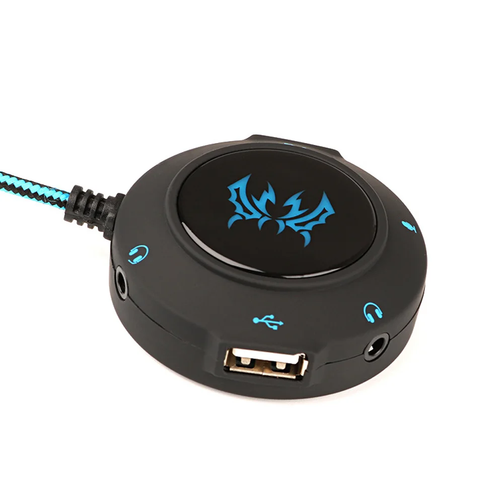Адаптер с подсветкой PC USB звуковая карта мульти интерфейс аудио кабель внешний ноутбук шумоподавление стерео