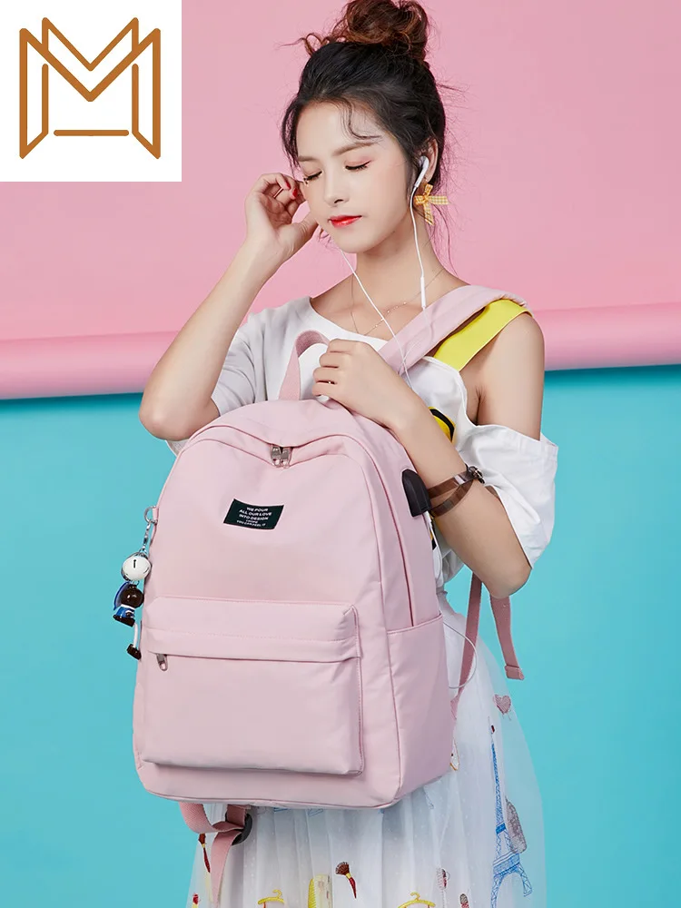 

Middle School Student Both Shoulders Backpack Woman Outdoors Travelling Bag Security Waterproof Bag Tide