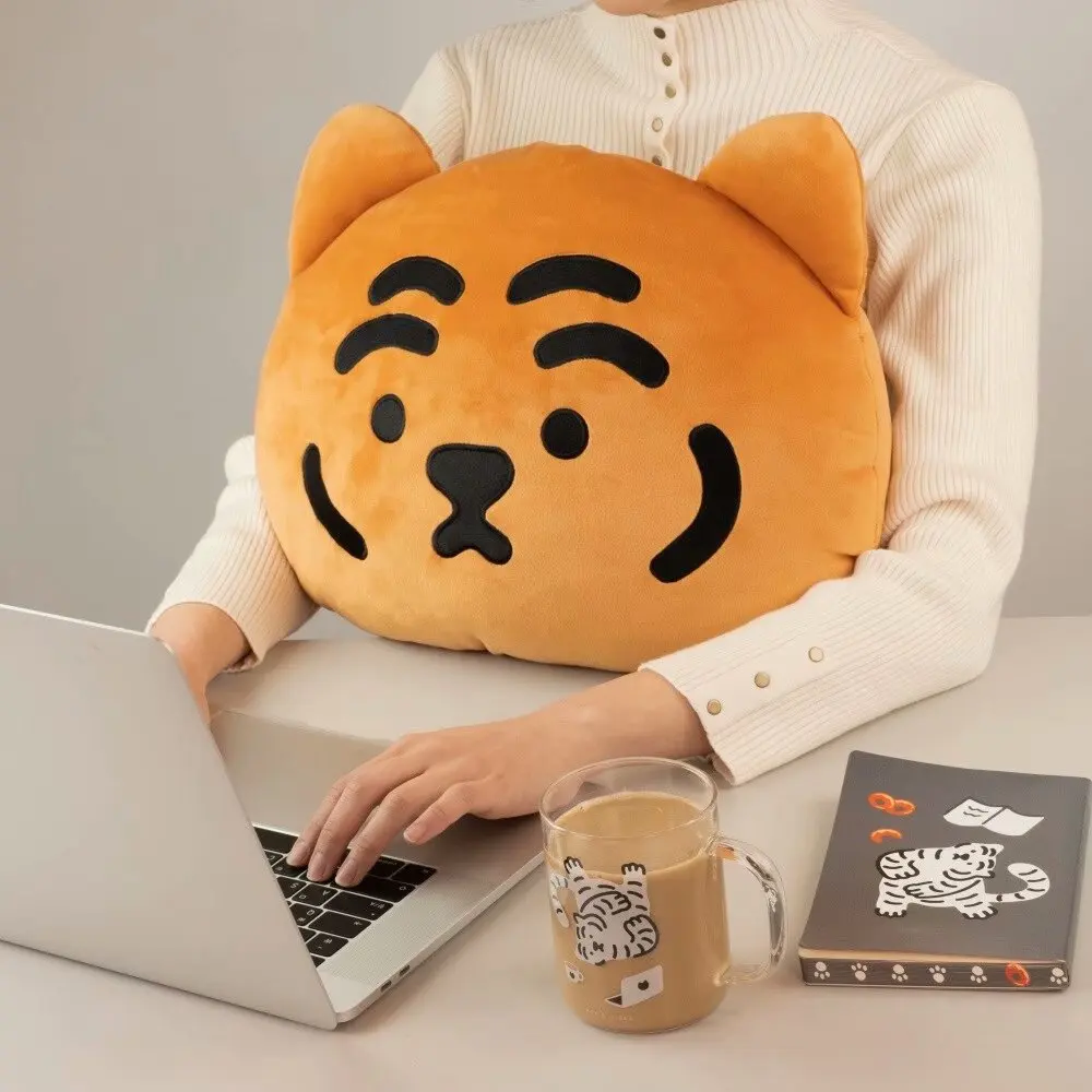 Cartoon creative tiger pattern pillow plush toy kawaii room decoration sofa cushion Christmas high quality gift for kids cow print pattern macbook laptop case mug pillow top phone case light proof trouser skirt girls skirt