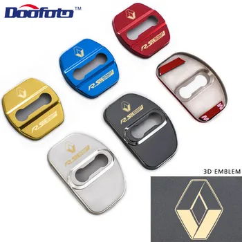 

Doofoto 4x Car Door Lock Case Protective Cover For Renault Sport Duster Megane 2 Clio Fluence Logan Accessories Styling