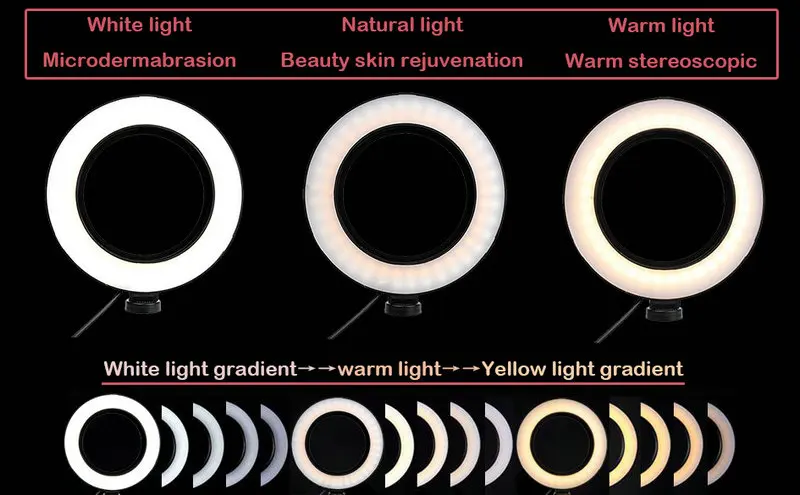 16 см/" Led кольцо заполняющий свет лампы селфи свет с треногой для видео макияж YouTube живой поток для iphone смартфон для huawei