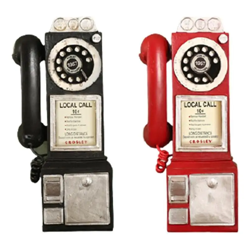 Retro Rotary Phone Model Home Office Desk Resin Phone Decoration Miniature Crafts Ornaments Retro Rotary Phone Model Home Office Desk Resin Phone Decoration Miniature Crafts Ornaments