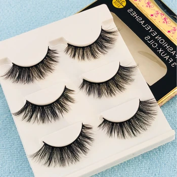 

50 boxes /150 pairs Sexy 100% Handmade 3D mink hair Beauty Thick Long False Mink Eyelashes Fake Eye Lashes Eyelash High Quality