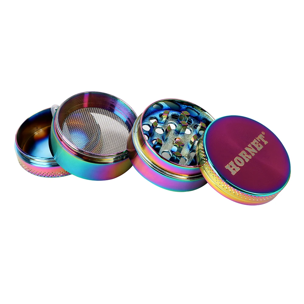 Измельчитель табака Радуга ручная мельница аксессуары для сигарет для специй сорняк резак 40 мм 4 слоя из цинкового сплава, цинковый сплав