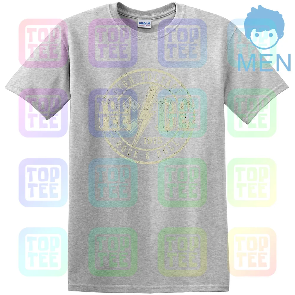 MEN-GRAY AC/DC ACDC Высокое напряжение Мужская XL графическая футболка - Цвет: MEN-GRAY