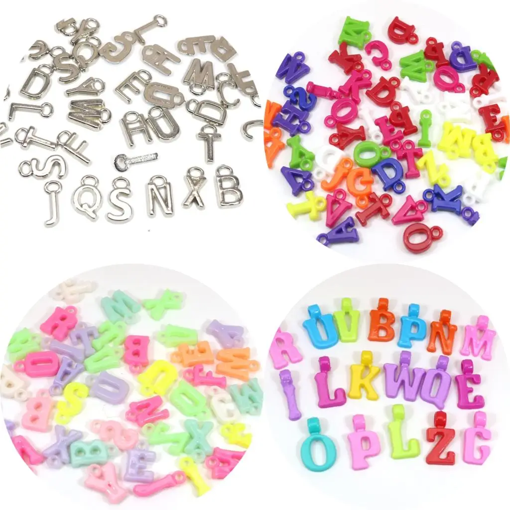 200 Assorted Colorful Acrylic Alphabet Letter Charm Pendants Various Color SizeBeads AliExpress