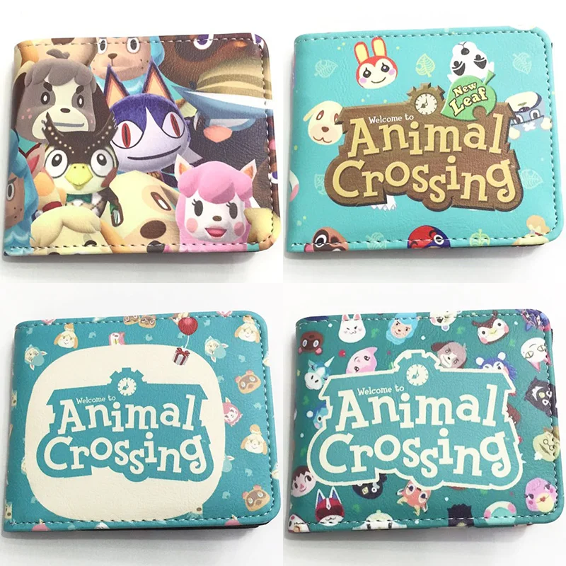 Cute Crtoon Animal Crossing Wallet Lovely Anime Leather Purse Card Slot