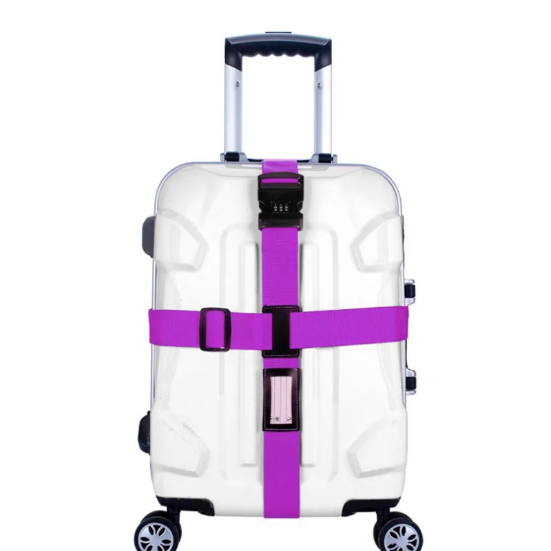 Багажный ремень поперечный ремень упаковка Регулируемый Дорожный чемодан нейлон 3 цифры Пароль замок Пряжка MV66