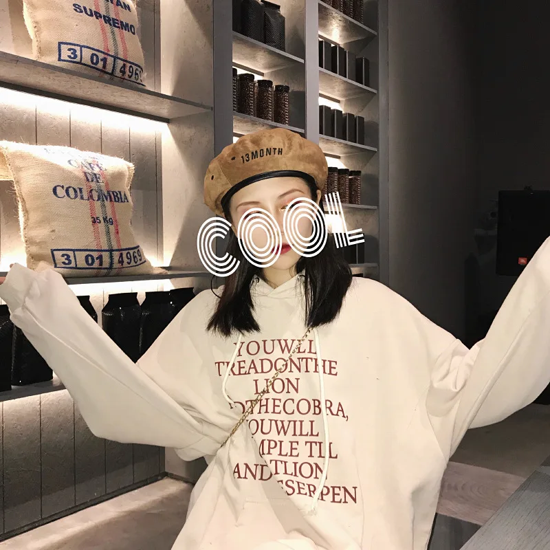 Корейский стиль Harajuku берет с вышитыми буквами для женщин; сезон осень-зима; универсальный британский стиль; замша; восьмиугольная Тыква; Painte