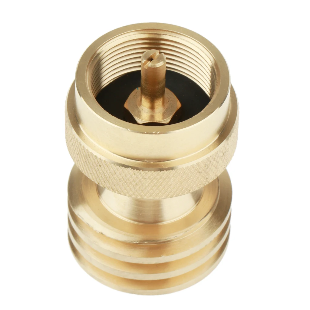 Steak Saver Adapter 1 LB Propane Gas Grill Adapter Converter for BBQ Grill Propane Tree, 1in-20 Male Throwaway Cylinder Thread