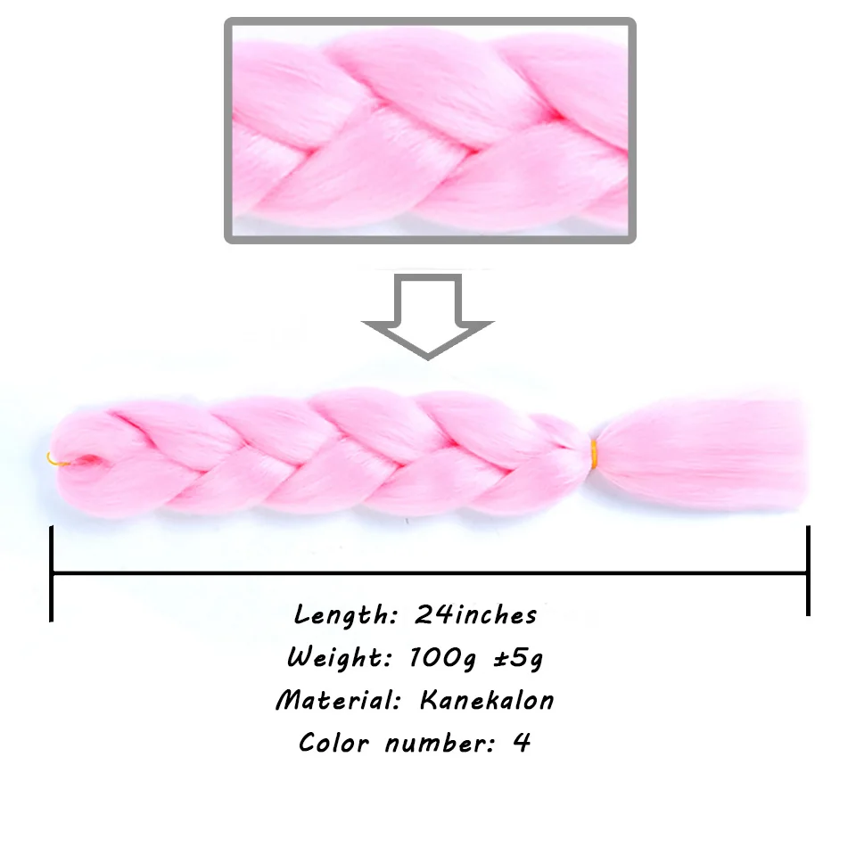 Синтетические жгуты для вплетания в крупное плетение волос один кусок 82 дюйма 165 г/шт. чистый цвет в аксессуарах для волос синтетические плетеные волосы - Цвет: 1B/27HL