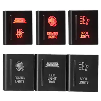 

Left DC12V 3A Driving Light Spot Light LED Light Push Switch Electrical Equipment On-Off Switch Interior Part for VW Amarok