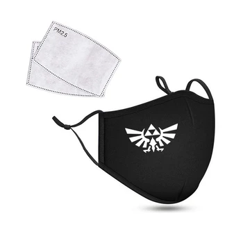 

The Legend of Zelda Reusable Washable Breathable Face Mask Cycling Facemask Anti Dust Windproof Air Purifying Face Mask+2 Filter