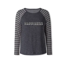 Neatie Kiddie весенне-осенняя женская домашняя Ночная одежда ночное белье Топ футболка в полоску с буквенным принтом женская рубашка