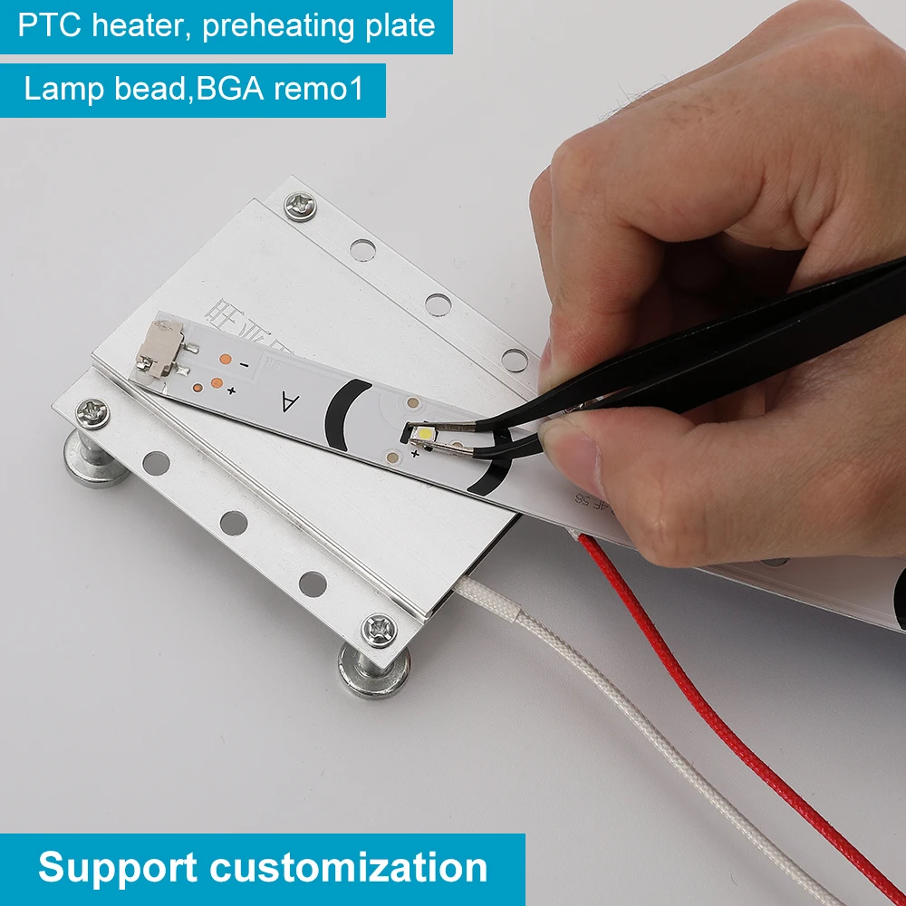 1pc LED Remover High Power PTC Heating Plate Soldering Chip Remove Weld BGA Station Split Plate for BGA Solder Ball Mayitr