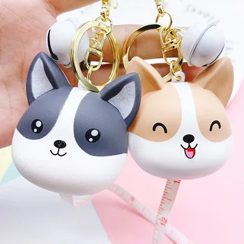 

Cartoon Tape Measure Dinosaur Dog Chinchilla Key Chain Super Cute Key Chain Pendant Tape Measure Stationery Ruler Creative Gift