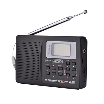

F-01 Mini Portable Radio Receiver Support FM/AM/SW/LW/TV Sound Full Frequency Radio Receiver Support Alarm Clock for Elderly