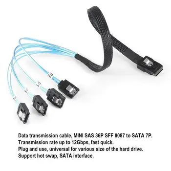 

Data Connection Line SMA Server Mnin SAS 36p sff 8087 to sata7p Data Connection
