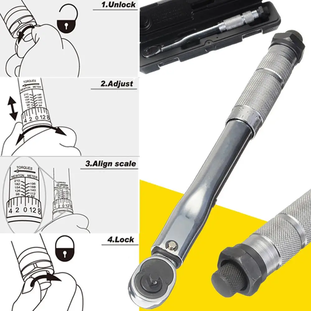 MithBros 1/4 дюйма 2 14Nm крутящий момент гаечный ключ инструмент Набор торцевых головок